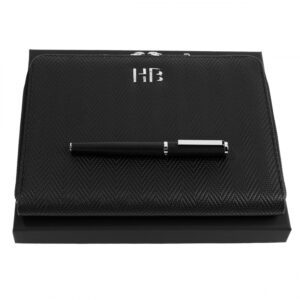 Набор Hugo Boss (ручка-роллер и папка для конференций А5) HSI1065B+HTM106A - Фото