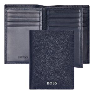 Визитница «Trifold Classic Grained» темно-синий - Фото