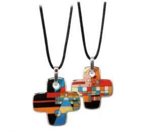 Подвеска «Artis Orbis» Wassily Kandinsky фарфор, латунь, 4 см - Фото