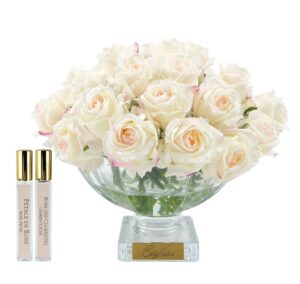 Парфюмированные цветы «Pink Blush Gold» в весе с подставкой с ароматическим спреем - Фото