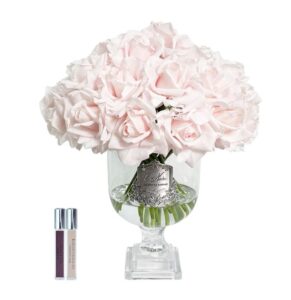 Парфюмированные цветы French Pink Silver с подставкой с ароматическим спреем - Фото