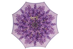 Парасолька подвійна “LAVENDER-BUTTERFLY”, ручка в каменях Swarovski, 94 см - Фото